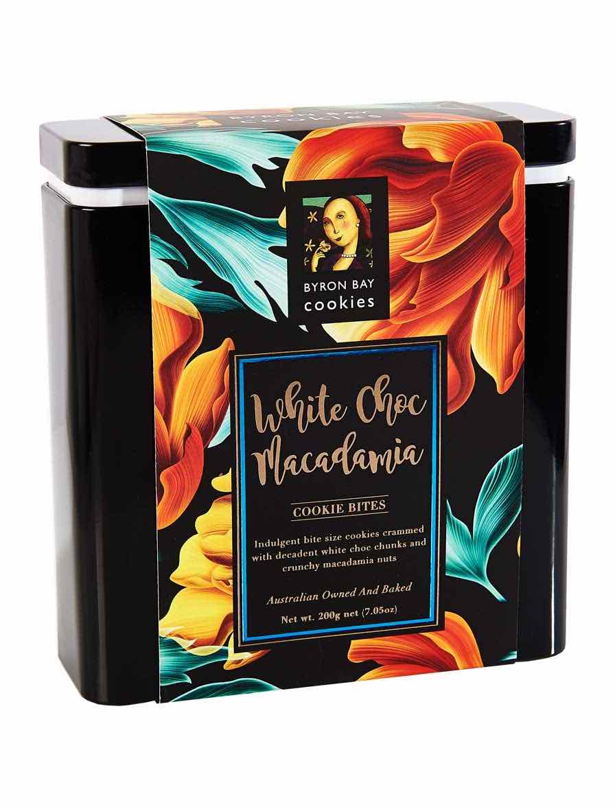 White Choc Macadamia Gift Tin 200g