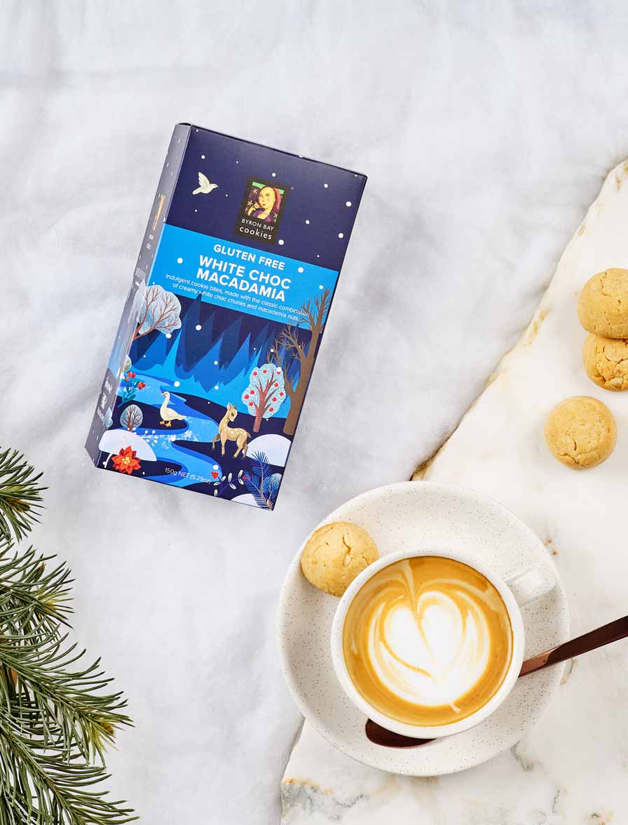 Winter Wonderland Gluten Free White Choc Macadamia Gift Box 150g