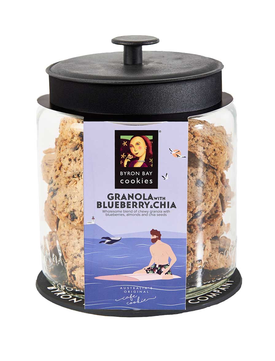 Granola with Blueberry & Chia Cookie Jar