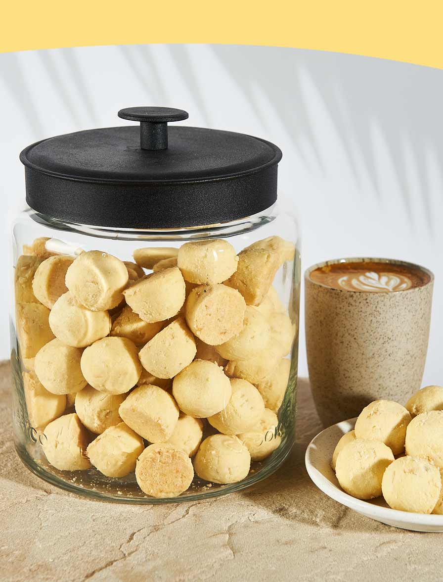 Lemon Macadamia Cookie Bites Jar