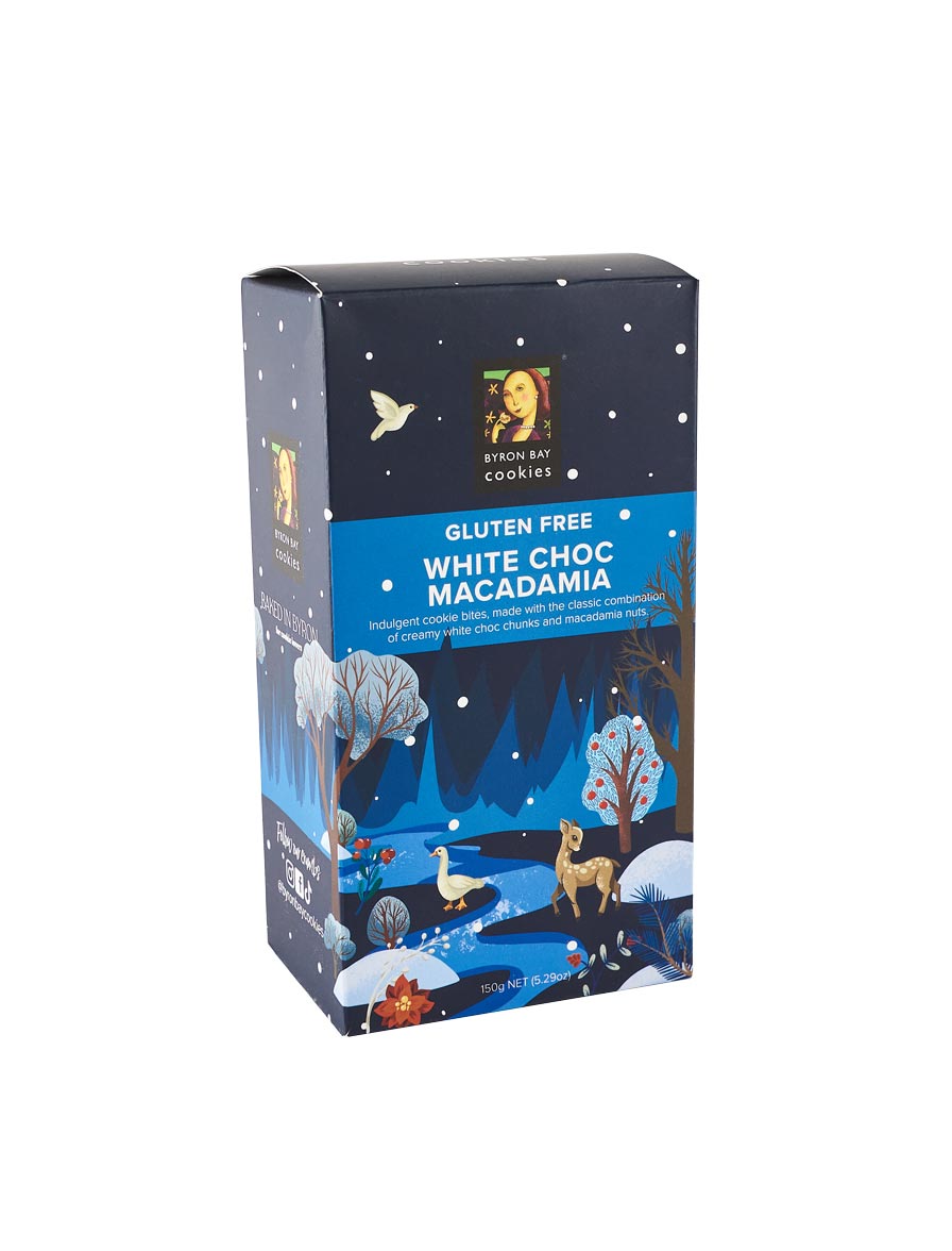 Winter Wonderland Gluten Free White Choc Macadamia Gift Box 150g